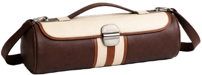 sac en cuir cylindrique rigide